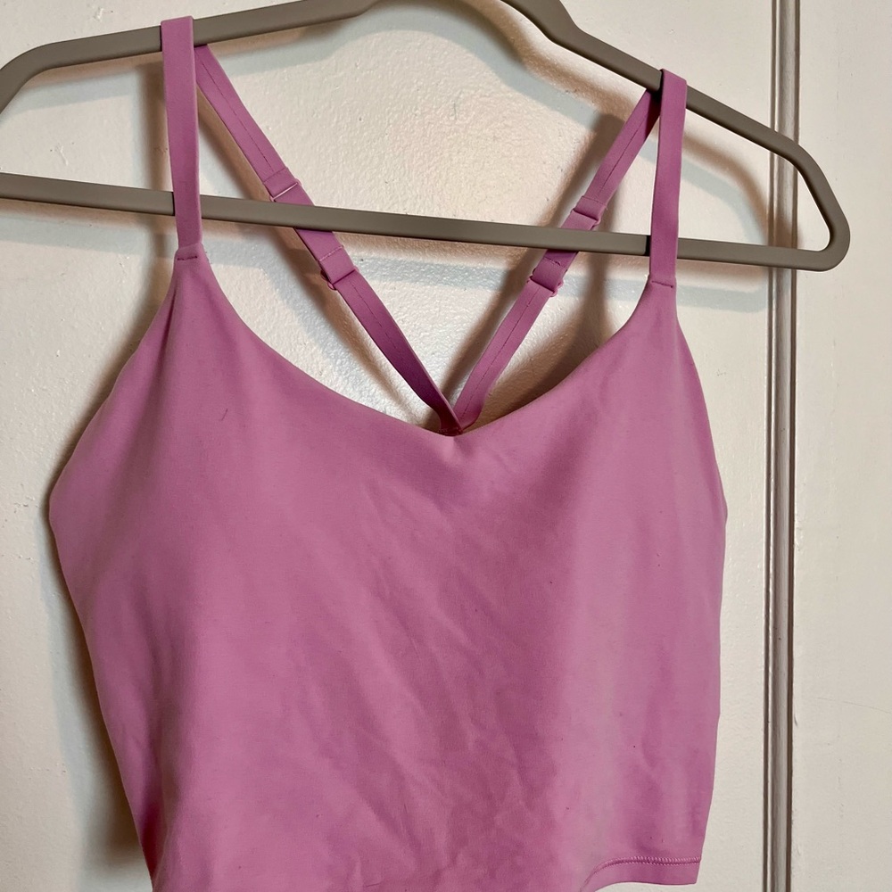 Athleta Pink Strappy Crop Top